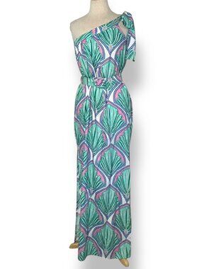 NWT Paolita Aura One Shoulder Maxi Dress Sz S Multicolor Shell